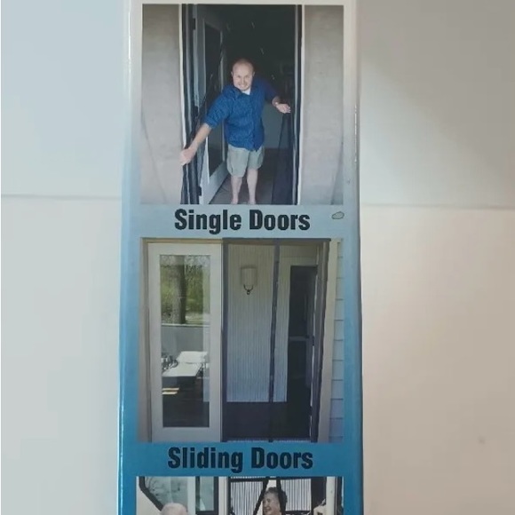 NEW Hands Free Instant Mesh Guard Screen Door & Sliding Door Magnetic Closure - Picture 3 of 6